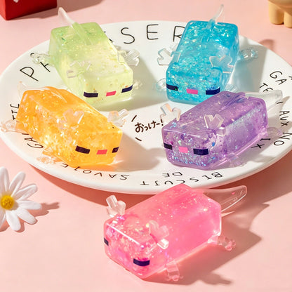 Cute Colorful Axolotl Squishy Soft Squeeze Stress Relief Fidget Toy