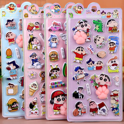 3D Puffy Kids Cartoon Layered DIY Anime Movie Merchandise Stickers