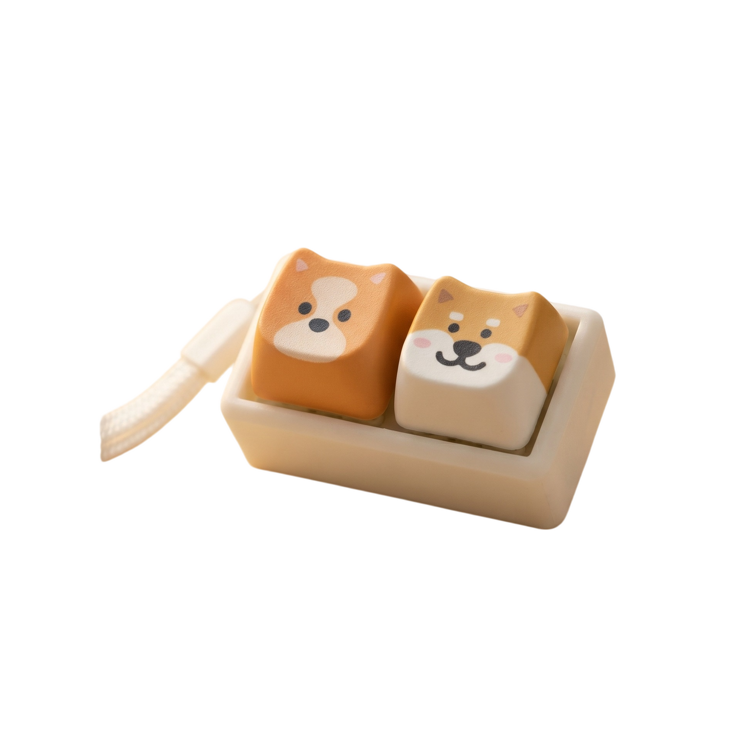 Shiba Inu Finger Press Button Cube Squishy Keyboard Keychain Stress Relief Toy