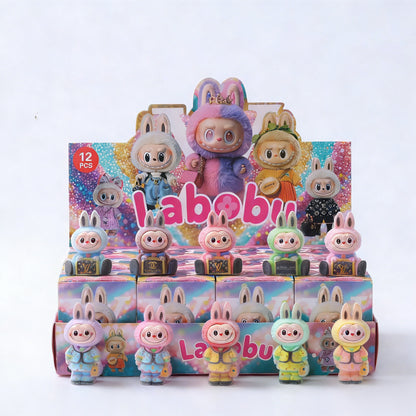 Demon Hunter Cartoon Character Flocked Vinyl Figure Collectible Toy Blind Box Surprise Trendy Desk Decor