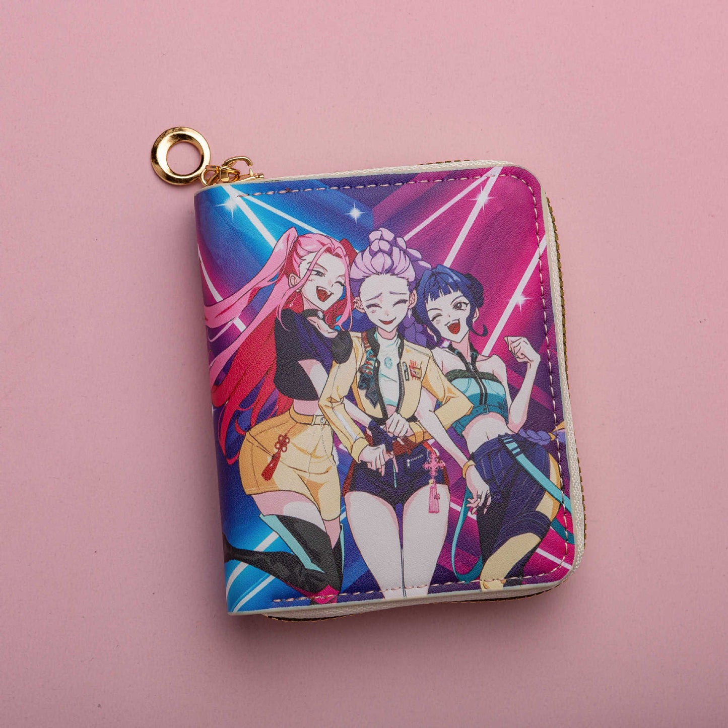 K-pop Demon Hunter Cartoon Print Mini Wallet Coin Purse Card Holder
