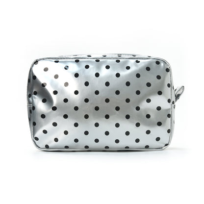 Waterproof Clear Polka Dot Striped Makeup Pouch Travel Toiletry Bag