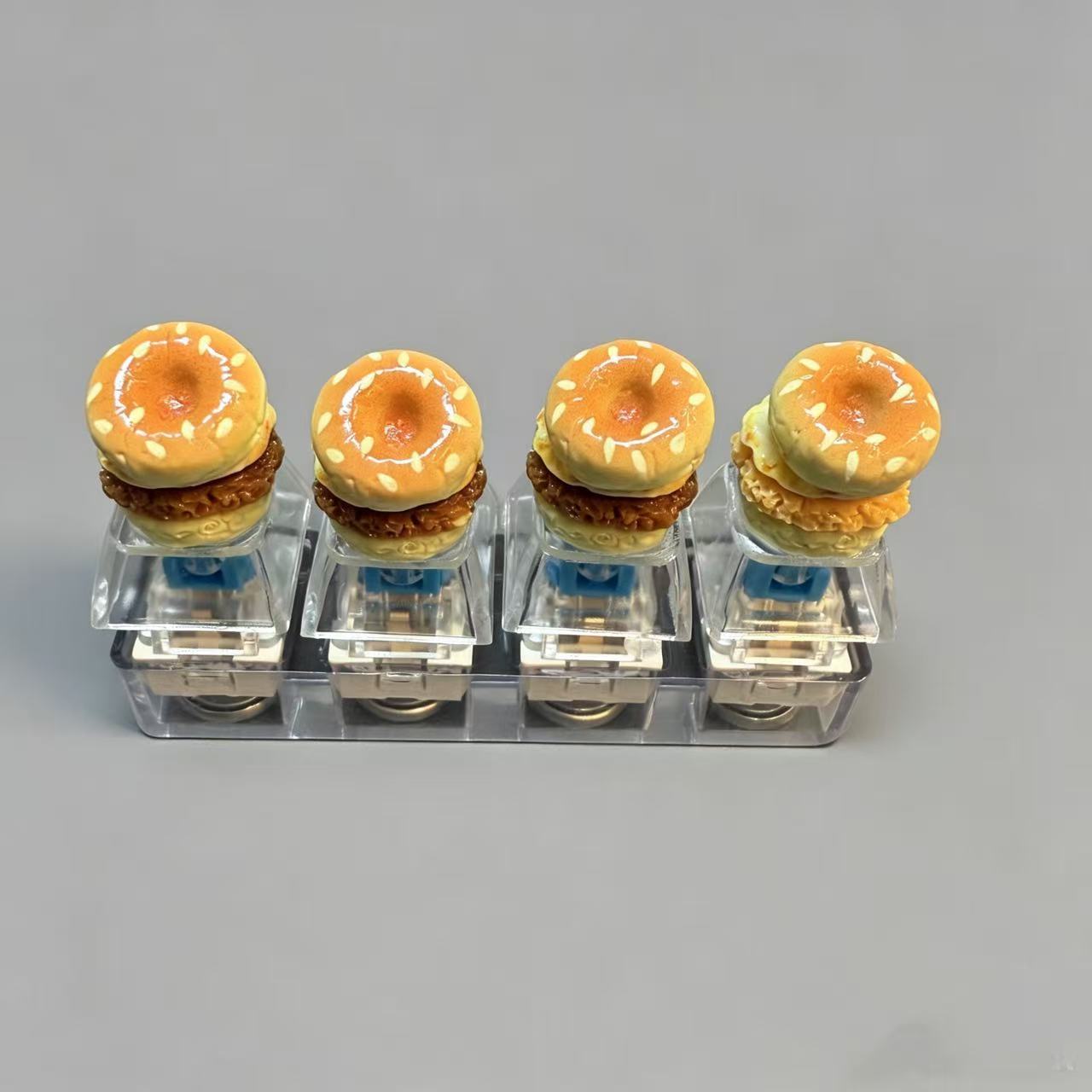 Mini Food Mechanical Key Fidget Toy – Handmade Resin Charms