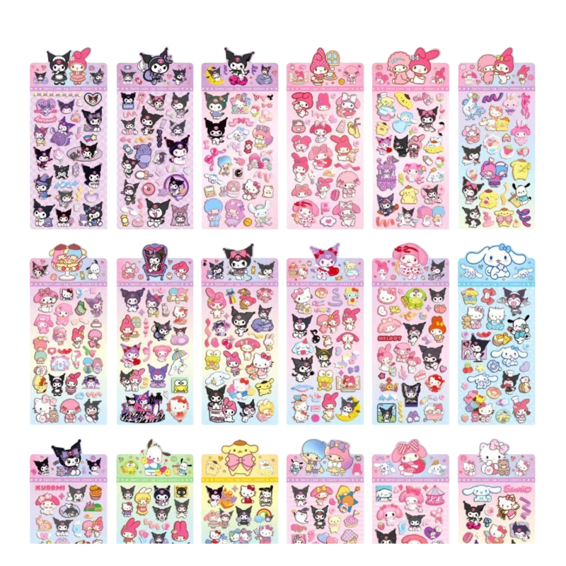 K-pop Demon Hunters Holographic Stickers Set Cartoon Designs for Journals and Scrapbooks
