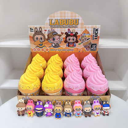 Ice Cream Cone Keychain Blind Box Set – 12-Piece Full Box Cartoon Surprise Series