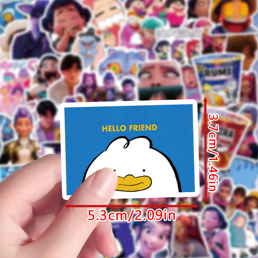 KPOP Huntrix Demon Hunter Girl & Boy Stickers Cartoon Character Decals DIY Scrapbooking & Craft Supplies