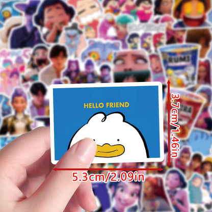 KPOP Huntrix Demon Hunter Girl & Boy Stickers Cartoon Character Decals DIY Scrapbooking & Craft Supplies