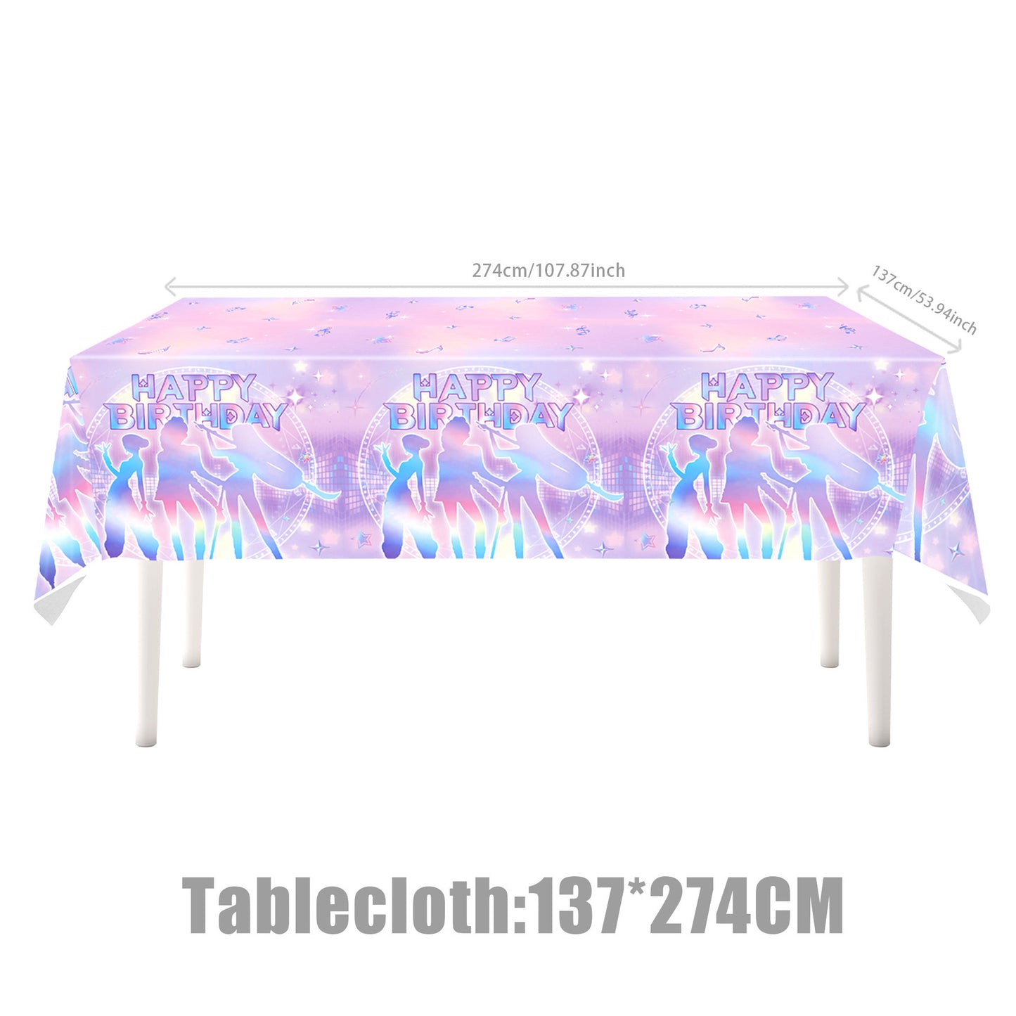 K-pop Demon Hunters Birthday Party Supplies Themed Tableware and Decorations