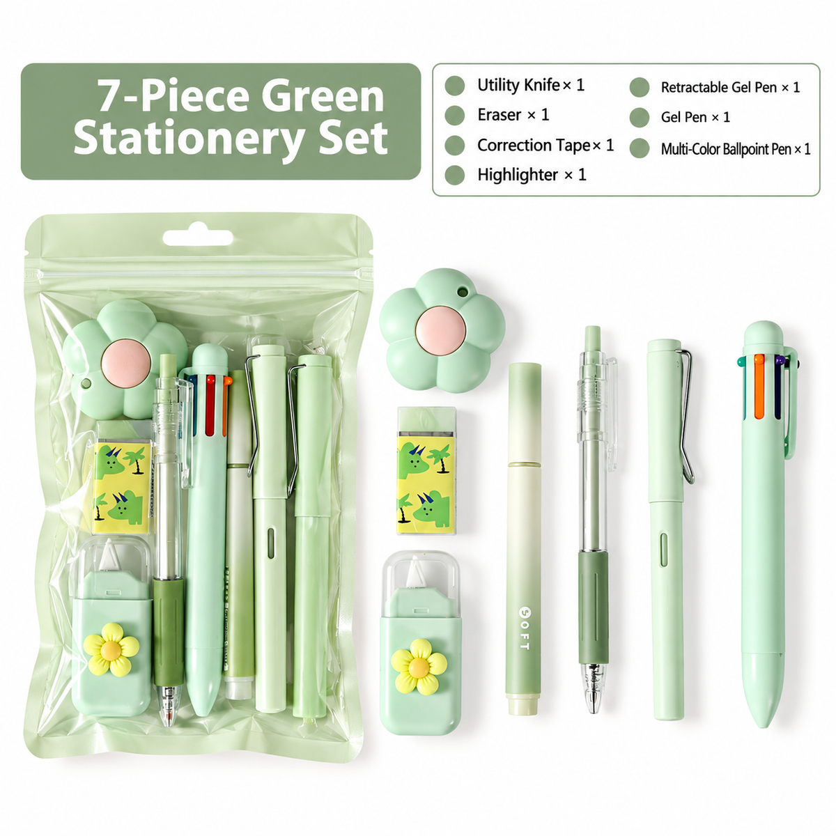 Cute Stationery Gift Sets – 4, 5 & 7-Piece School & Office Supplies