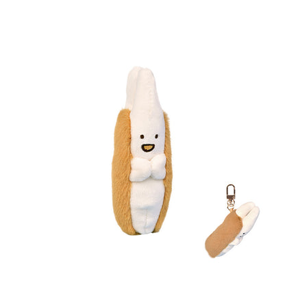Cartoon Seafood Plush Keychain Sea Animal Stuffed Bag Charm Pendant  Keyring Accessory