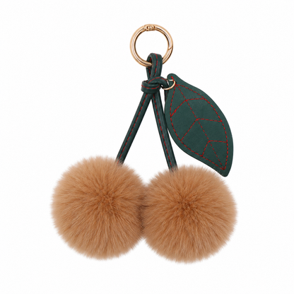 Cherry Plush Bag Pendant Lovely Keychain Cartoon Keyring Accessory