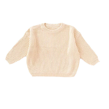 Personalized Name Knit Sweater for Babies & Kids – Custom Yarn Embroidery with Optional Crochet Decorations