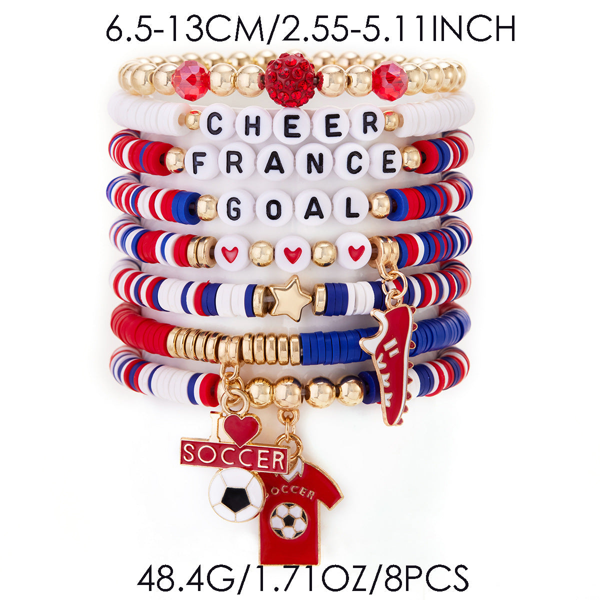 World Cup 2026 Country-Themed Bracelet Set Soccer Fan Jewelry Gift