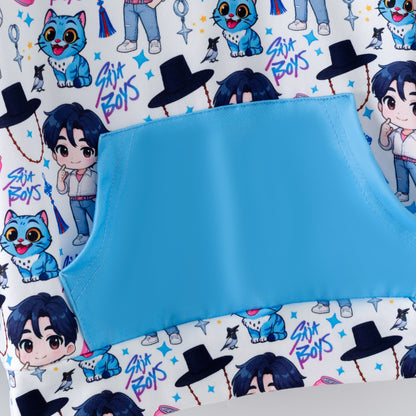 Boys Fall Kpop Demon Hunters Pocket Milk Silk Hoodies