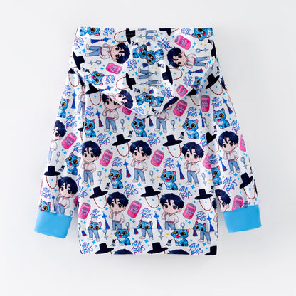 Boys Fall Kpop Demon Hunters Pocket Milk Silk Hoodies