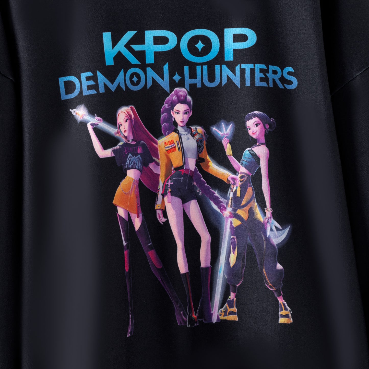 Girls Fall Kpop Demon Hunters Cartoon Print Milk Silk Sweatshirts
