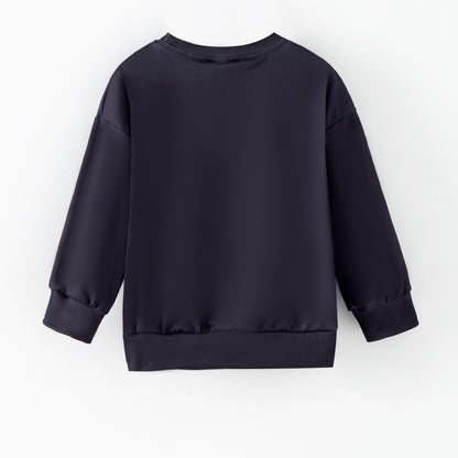 Girls Fall Kpop Demon Hunters Cartoon Print Milk Silk Sweatshirts