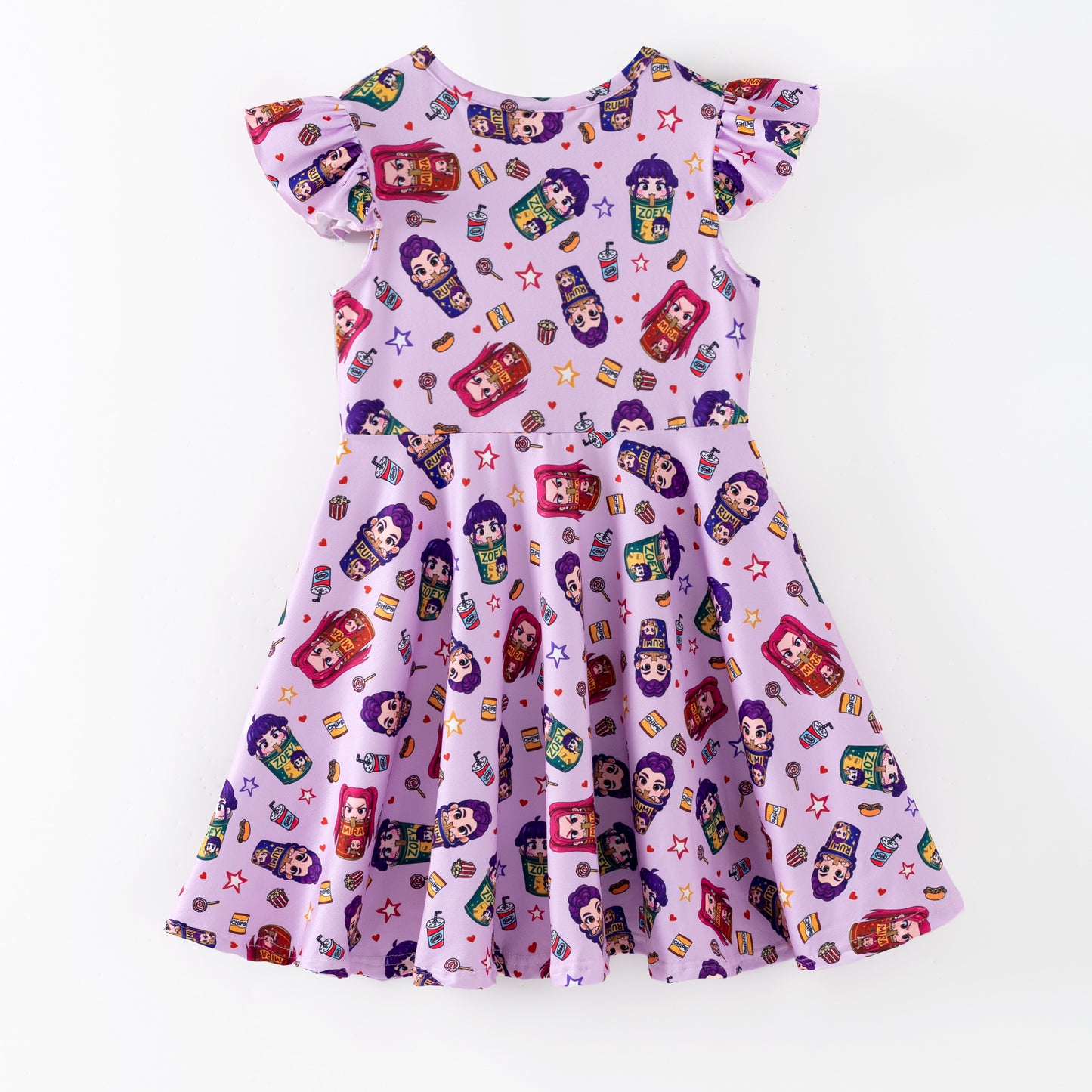 Girls Spring Summer K-POP Short Sleeves Twirl Dress