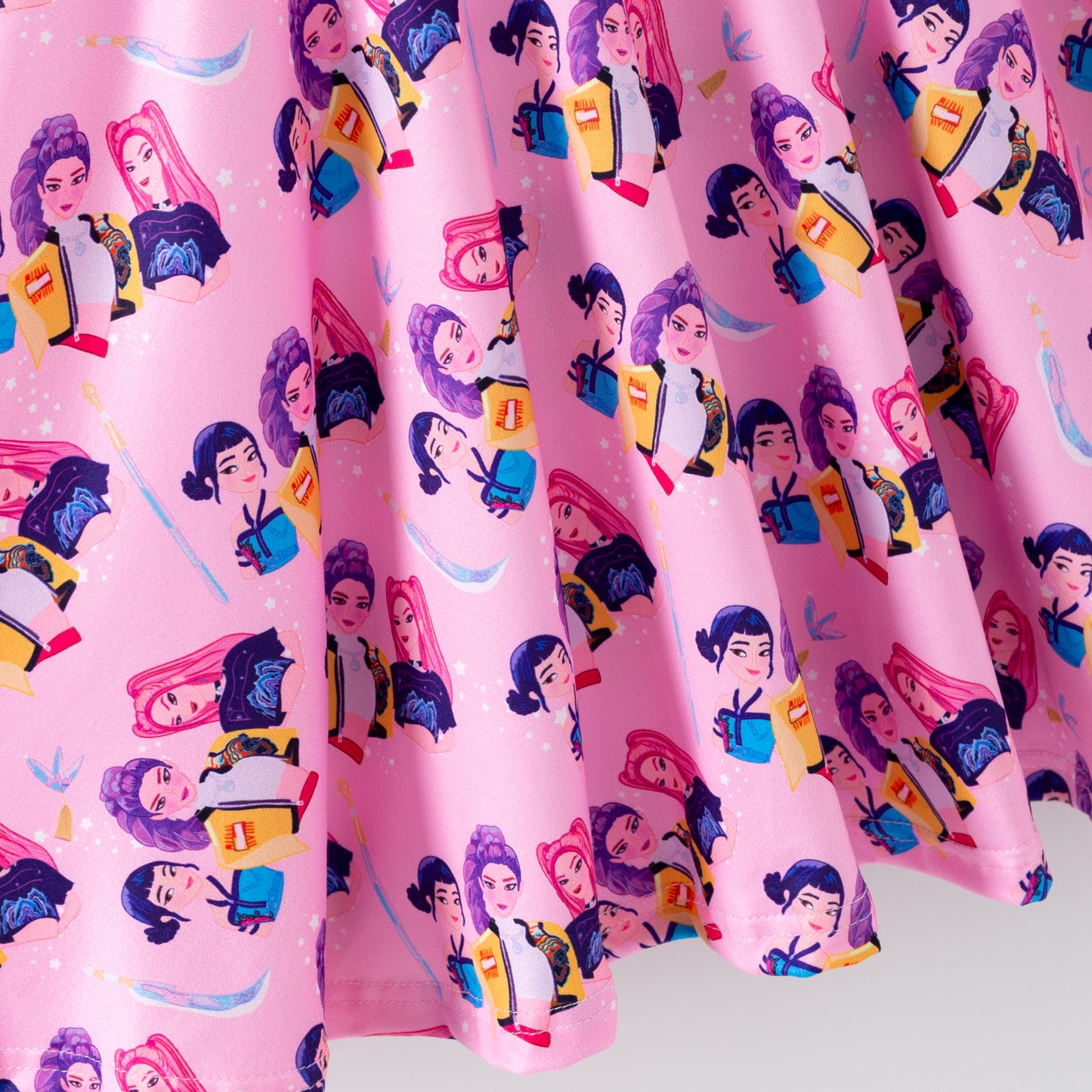 Girls Spring Summer K-POP Short Sleeves Twirl Dress