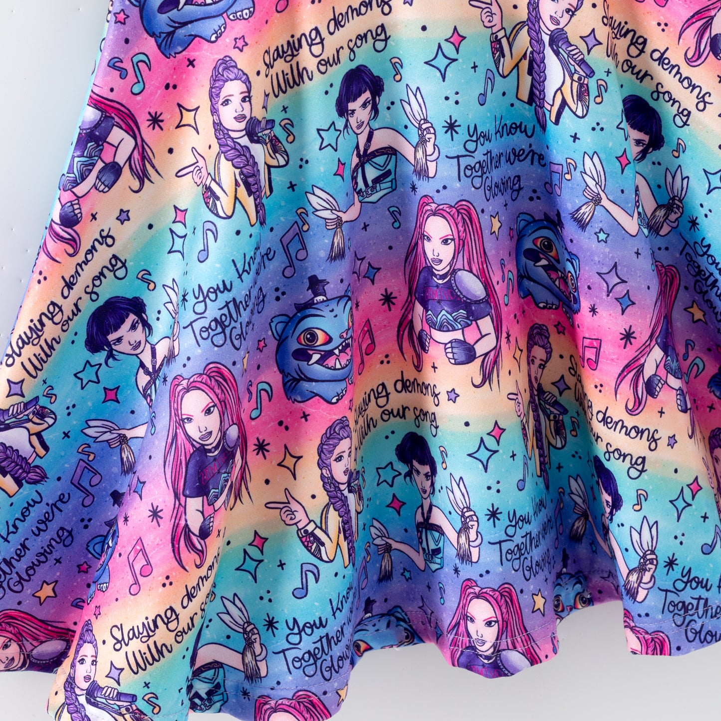 Girls Spring Summer K-POP Short Sleeves Twirl Dress