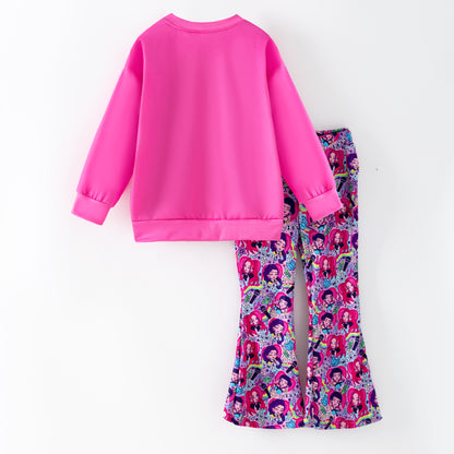 2026 Spring K-pop Demon Hunter Print Pant Set