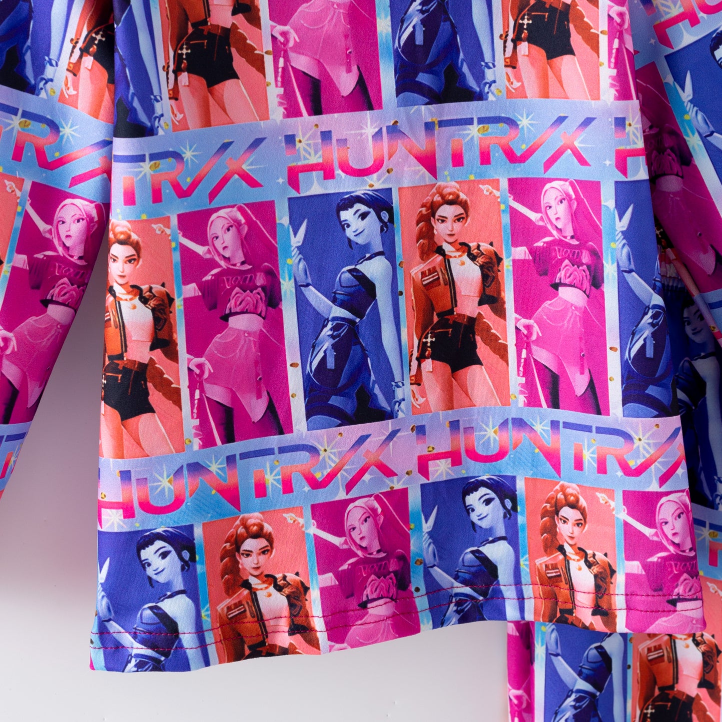 Girls Spring Kpop Demon Hunter Print Pajamas Set