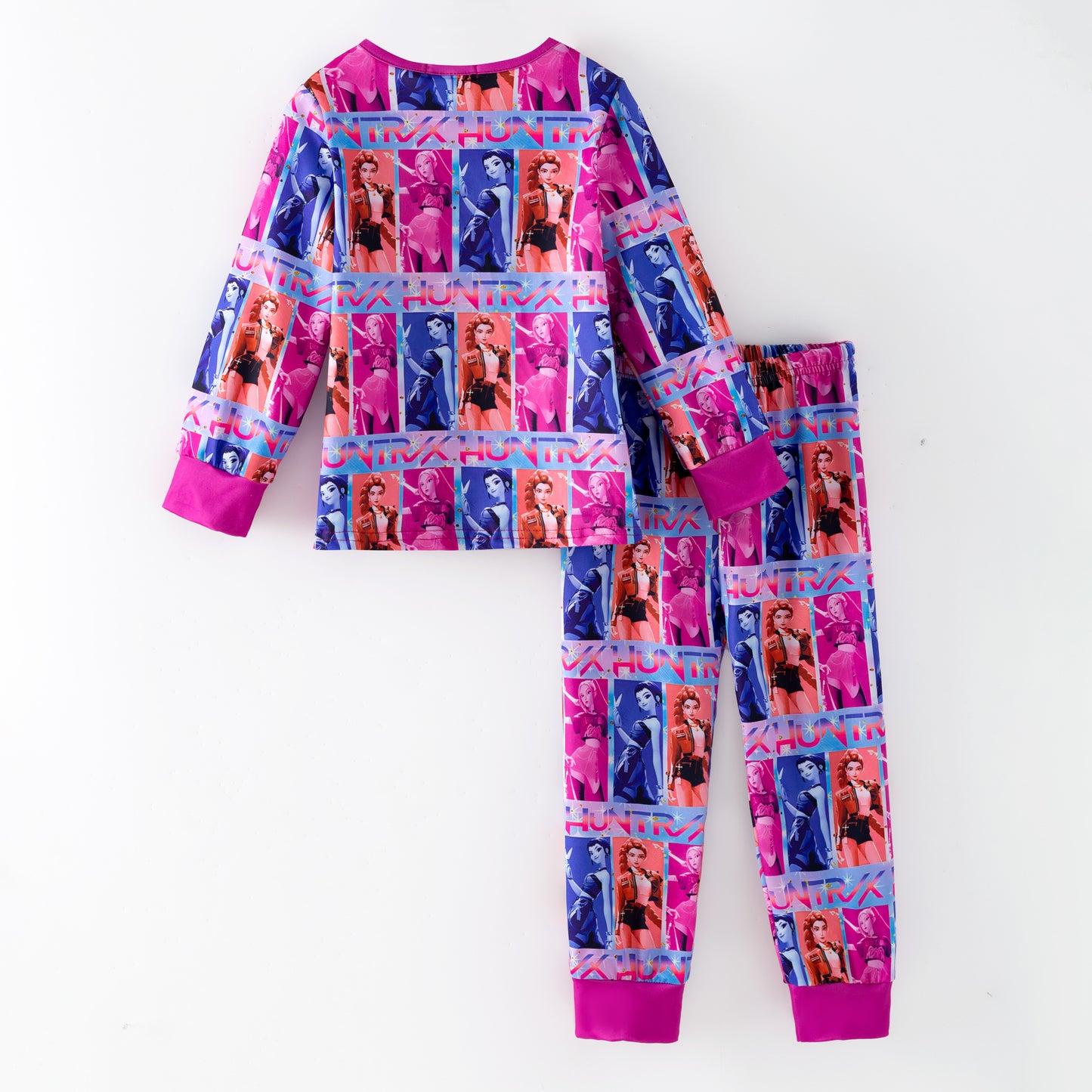 Girls Spring Kpop Demon Hunter Print Pajamas Set