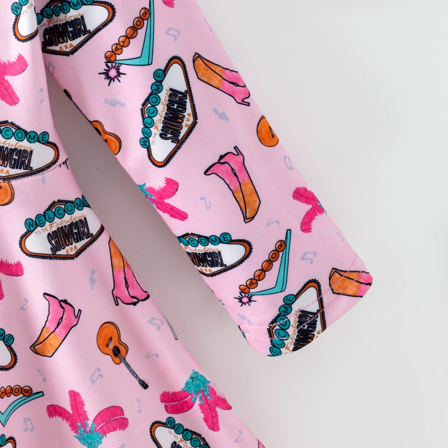 2026 Summer Cute Pink Character Short Sleeves Twirl Dress