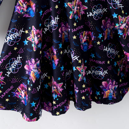 2026 Summer K-pop Demon Hunter Short Sleeves Twirl Dress