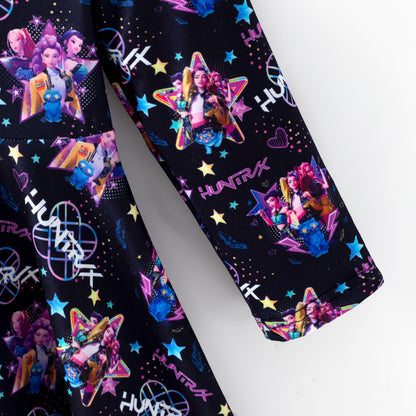 2026 Summer K-pop Demon Hunter Short Sleeves Twirl Dress