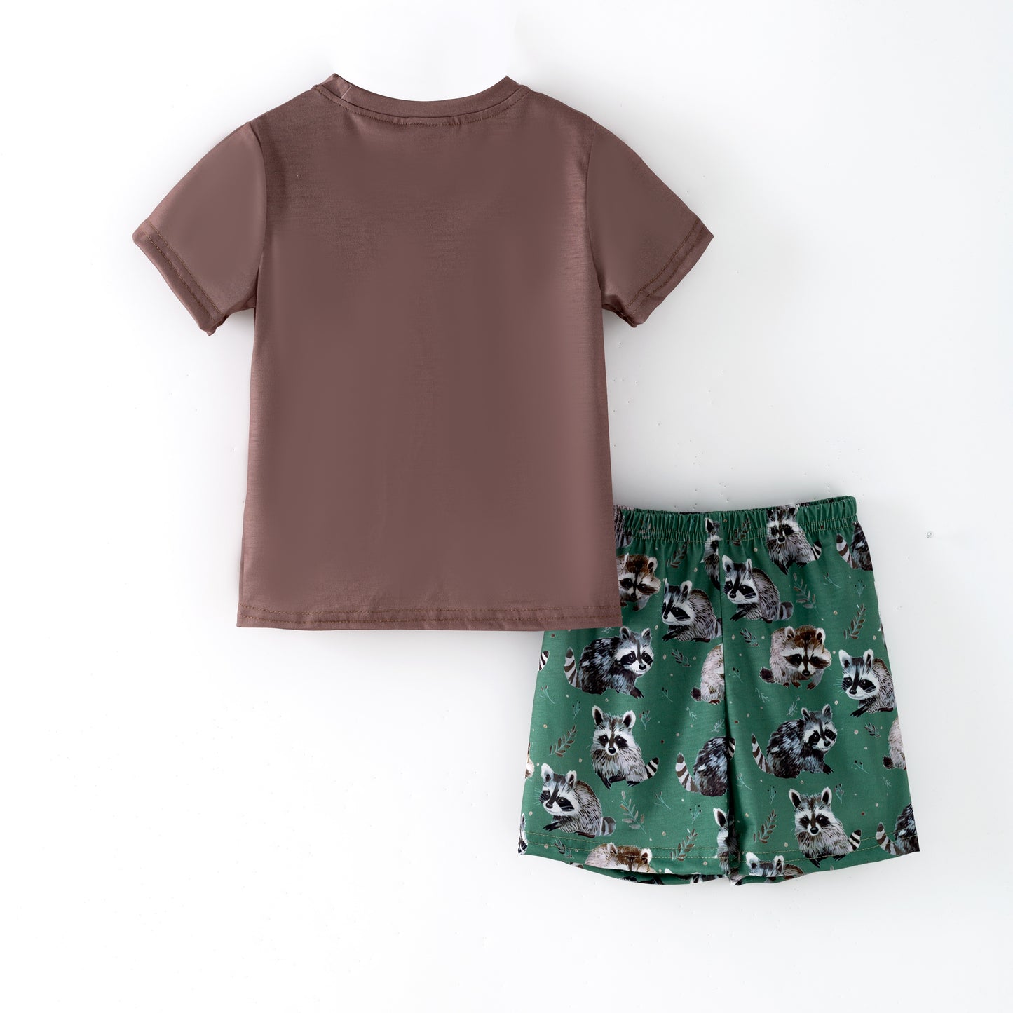 Sibling Summer Raccoon Print "FERAL"Embroidery Matching Clothes