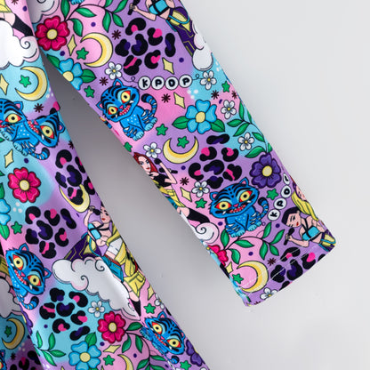 2026 Spring Cute K-POP Long Sleeves Twirl Dress