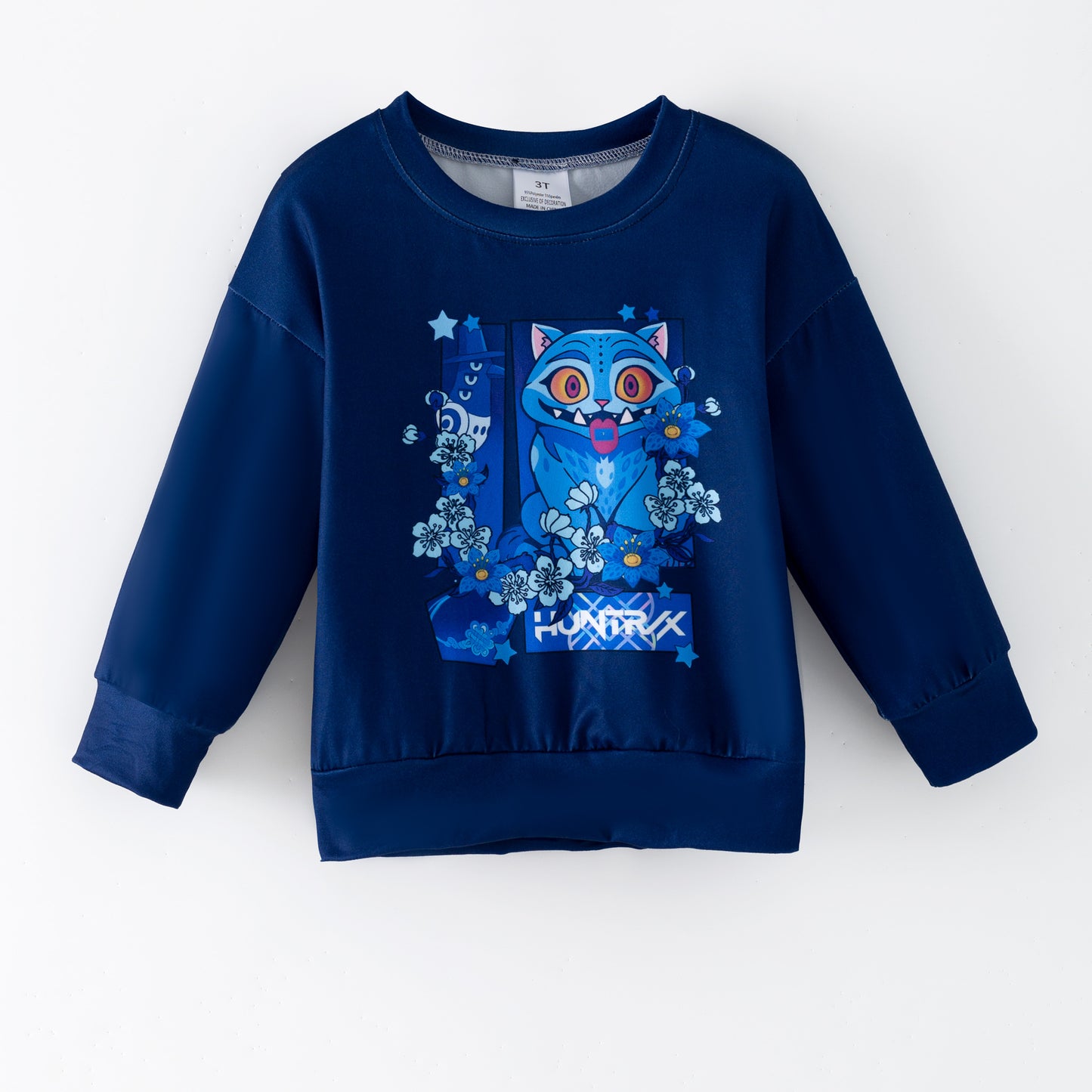 Girls Fall Kpop Demon Hunters Print Long Sleeves Top