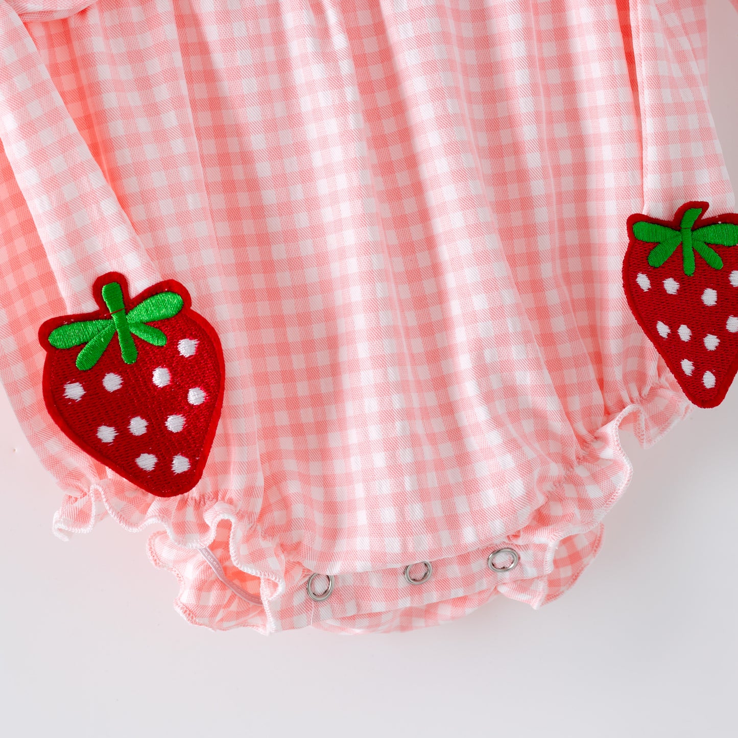 2026 Spring Strawberry Season Embroidery Smock Outfits