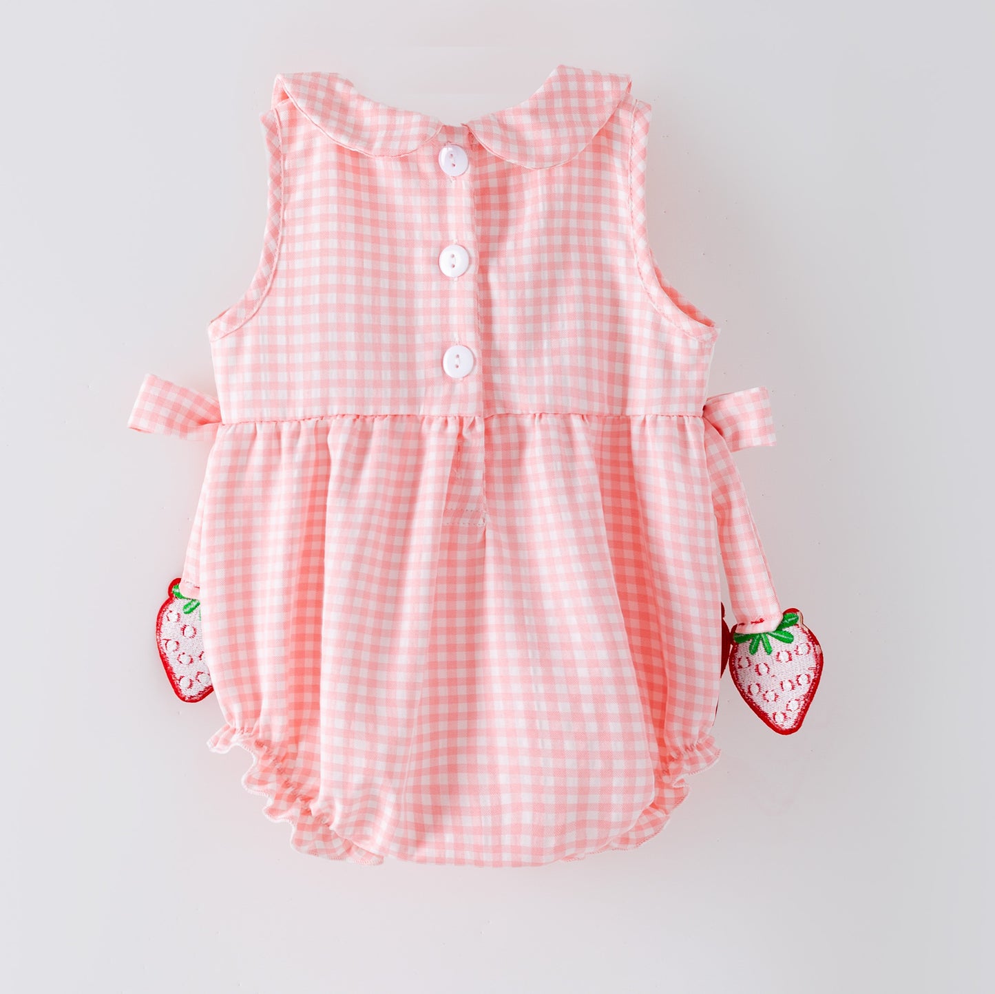 2026 Spring Strawberry Season Embroidery Smock Outfits