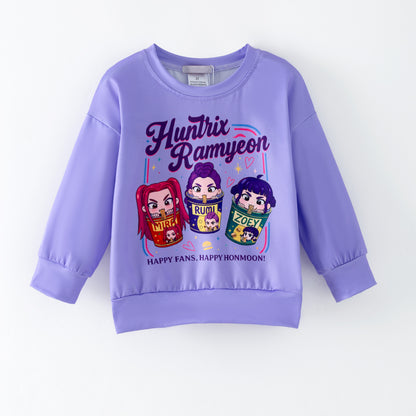 Girls "KPop Demon Hunters" Themed Fashion Purple Collection