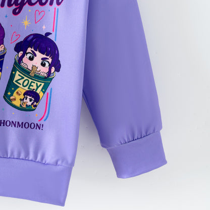 Girls "KPop Demon Hunters" Themed Fashion Purple Collection