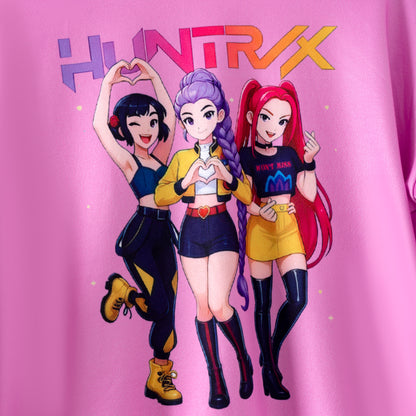 Girls Fall Kpop Demon Hunter Print Fashion Sweatshirts