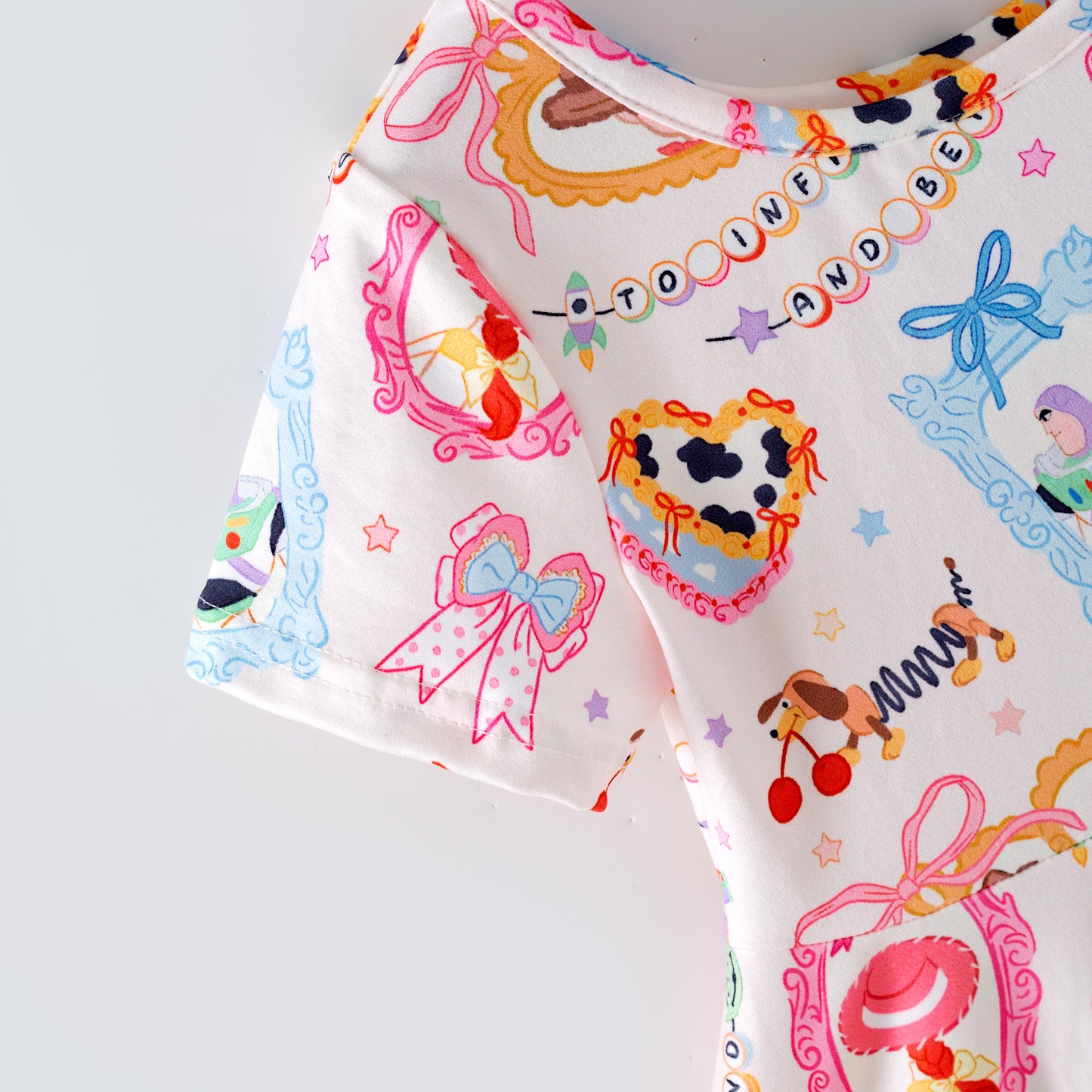 2026 Summer Cute Cartoon Character Short Sleeves Twirl Dress