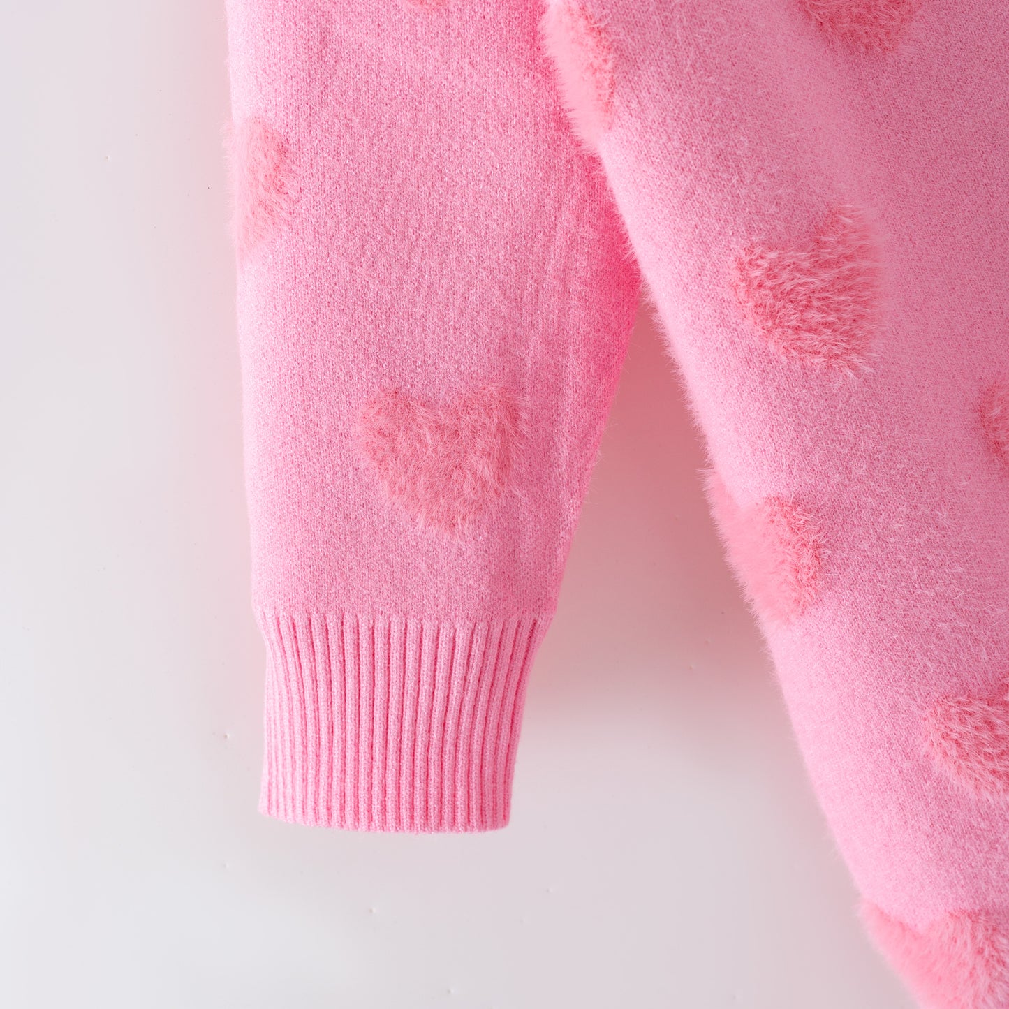 2026 Valentine's Day Fashion Heart Plush Sweater Cardigan