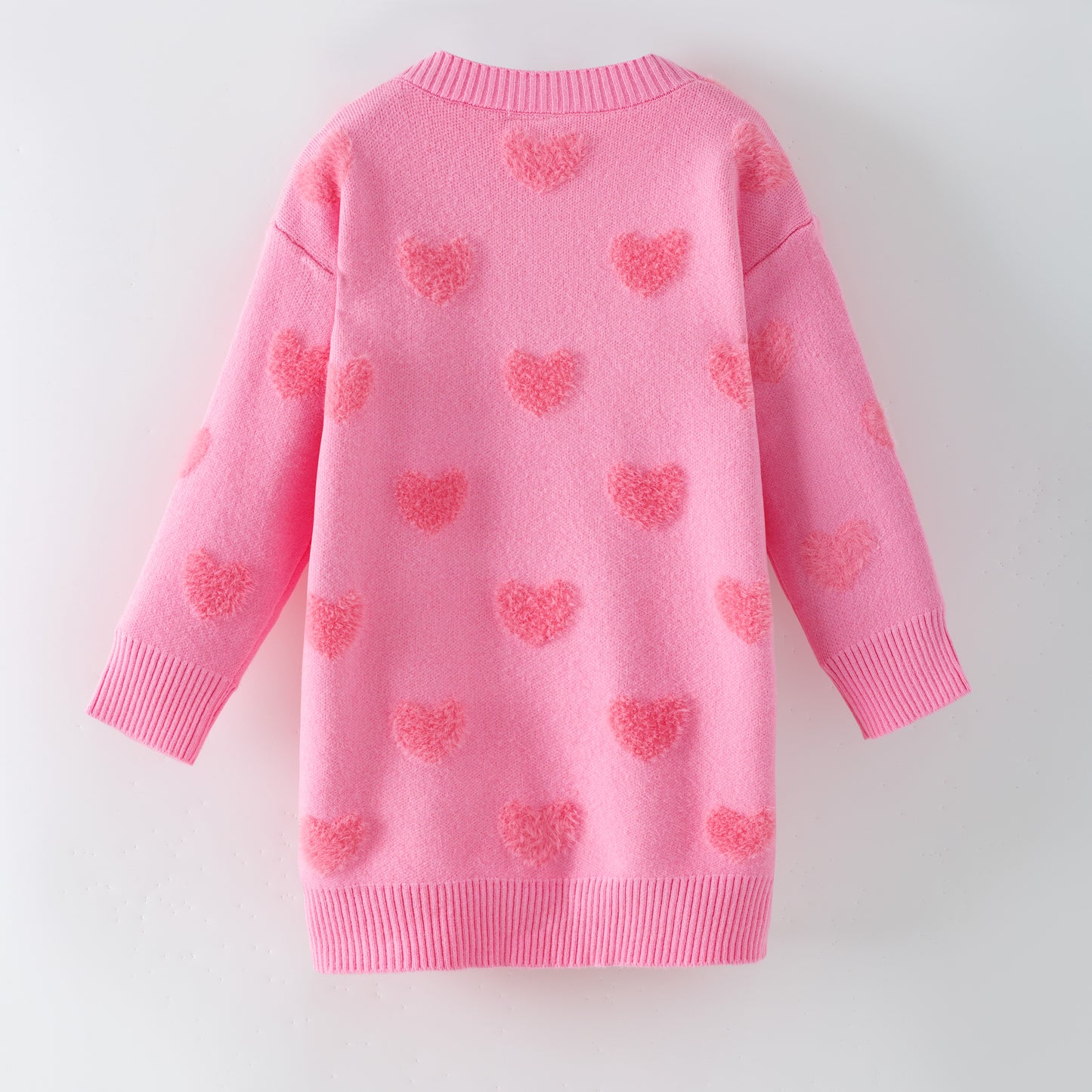 2026 Valentine's Day Fashion Heart Plush Sweater Cardigan