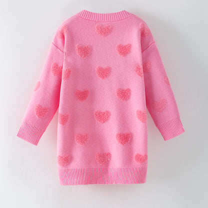 2026 Valentine's Day Fashion Heart Plush Sweater Cardigan