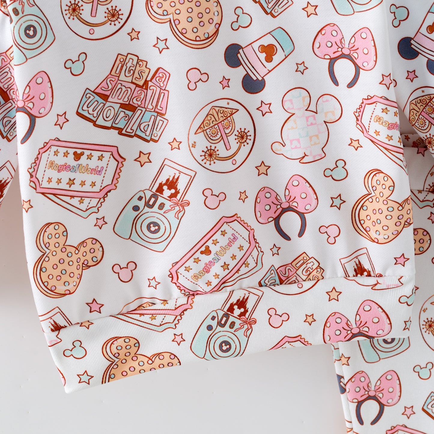 2026 Spring Character Cute Cartoon Print Sweatshirt Set