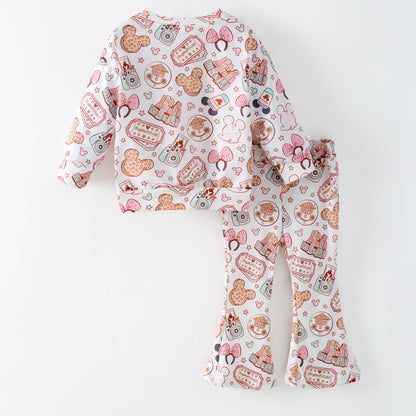 2026 Spring Character Cute Cartoon Print Sweatshirt Set