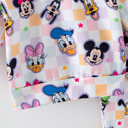 2026 Spring Character Cartoon Print Sweatshirt Set