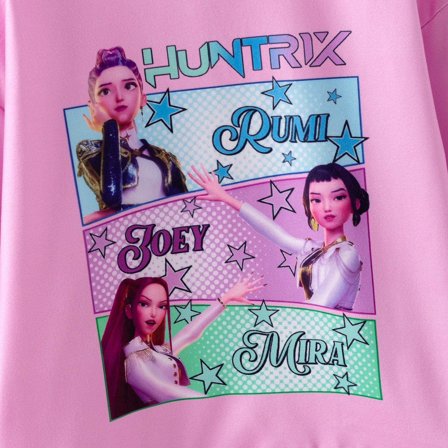 Girls Spring K-pop Demon Hunter Print Sweatshirt Collection