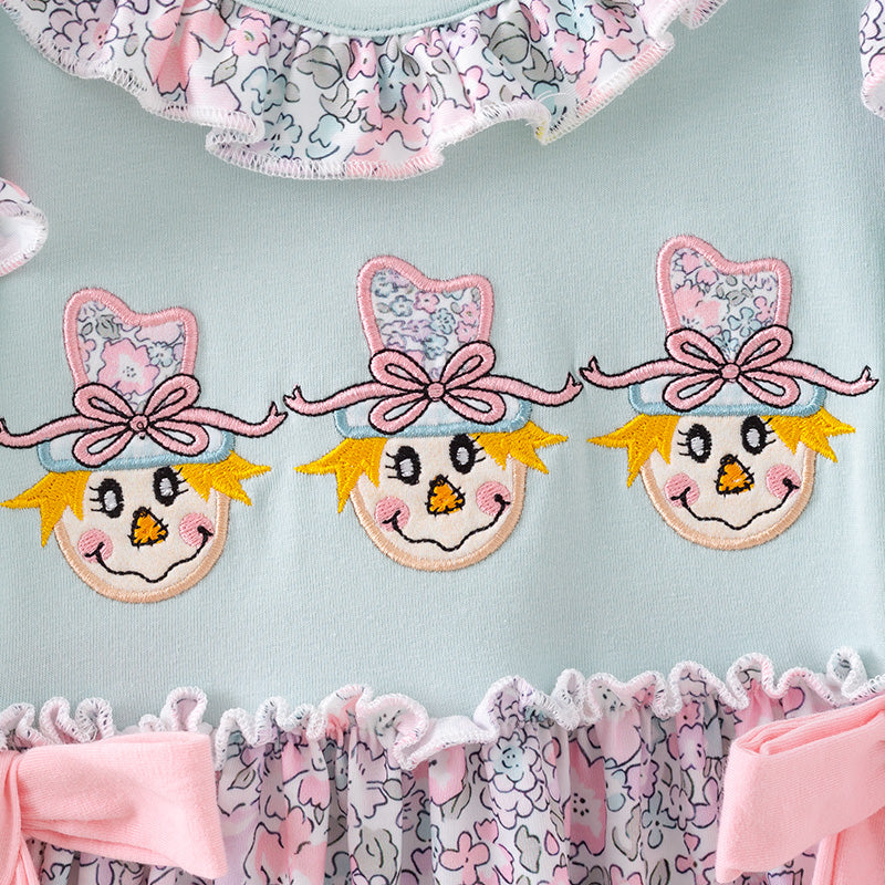 Halloween Spook-tacular Embroidered Pumpkin Dress