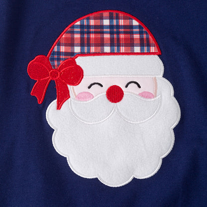 Boys Christmas Sweatshirt – Santa Claus Embroidery Pullover Top