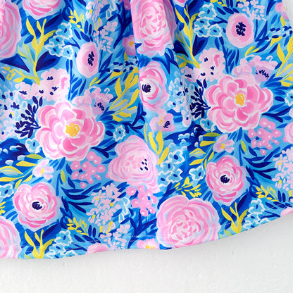 Sweet Blooms for Little Ones – Personalized Name Smocked Floral Set