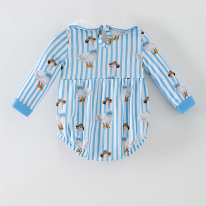 Kids Custom Name Gilly Goose Embroidery Smocks Sibling Clothes